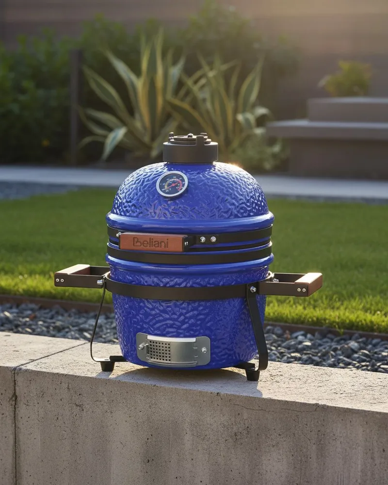 Kamado kullgrill keramikk - Blå - Hage - Griller - Kullgrill - Kulegrill