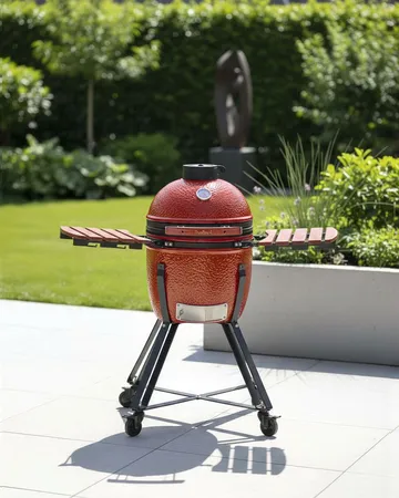 Kullgrill Kamado Keramikk - Rød/Svart/Brun - Hage - Griller - Kullgrill - Kulegrill
