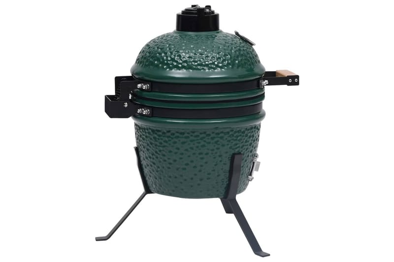 Kullgrill med röyker Kamado keramisk 56 cm grönn - grönn - Hage - Griller - Røyk & røykgriller
