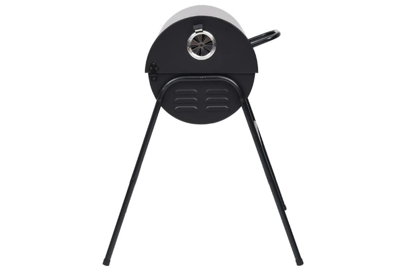 Tønnegrill med 2 grillrister svart 80x95x90 cm stål - Svart - Hage - Griller - Kullgrill