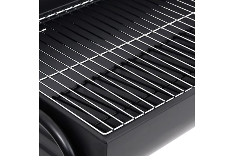 Tønnegrill med 2 grillrister svart 80x95x90 cm stål - Svart - Hage - Griller - Kullgrill