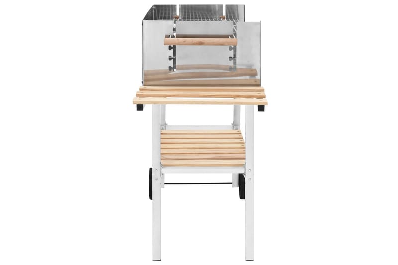 XXL Kullgrill med hjul og 2 hyller rustfritt stål - Hage - Griller - Kullgrill - Kulegrill