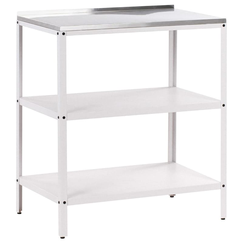 2-delt utekjøkken med vask 2 dører Vilama - Hvit, Sølv - Hage - Griller - Utekjøkken - Komplette utekjøkken