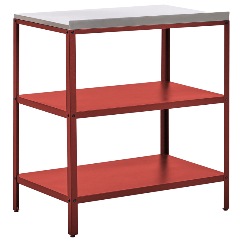 2-delt utekjøkken med vask Vilama Stål - Rød/Sølv - Hage - Griller - Utekjøkken - Komplette utekjøkken