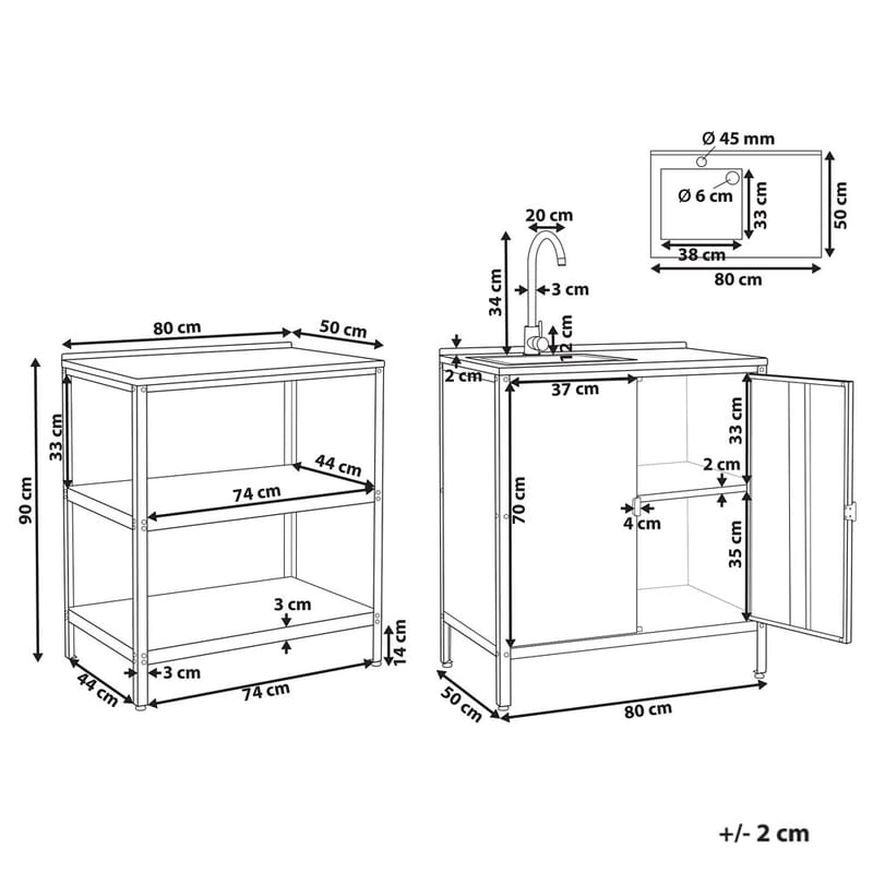 2-delt utekjøkken Vilama - Hage - Griller - Utekjøkken - Komplette utekjøkken