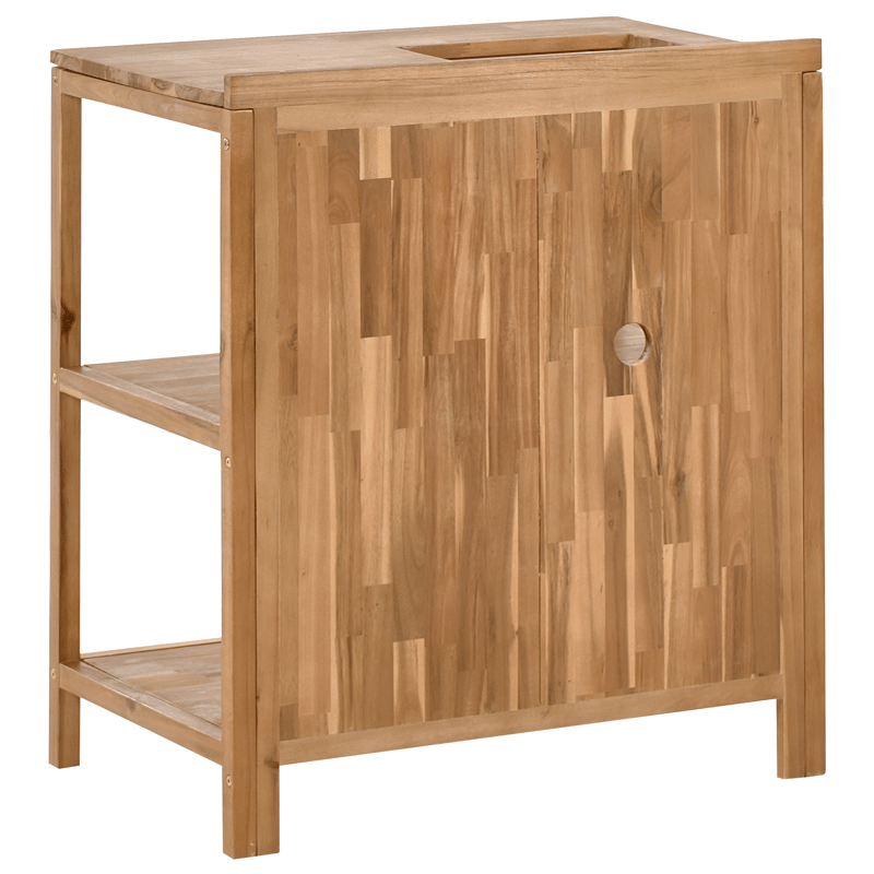 3-delt utekjøkken med vask Venosa akasietre - Brun/sølv - Hage - Griller - Utekjøkken - Komplette utekjøkken