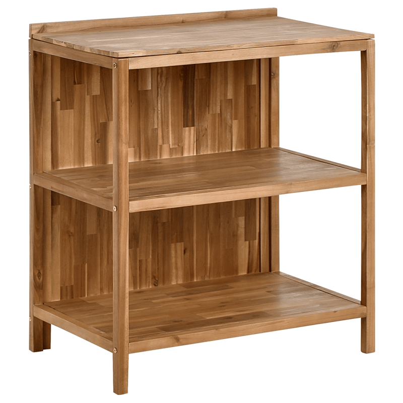 3-delt utekjøkken med vask Venosa akasietre - Brun/Svart/Sølv - Hage - Griller - Utekjøkken - Komplette utekjøkken