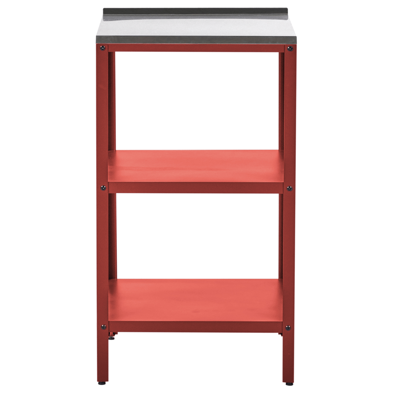 3-delt utekjøkken med vask Vilama Stål - Rød/Sølv - Hage - Griller - Utekjøkken - Komplette utekjøkken