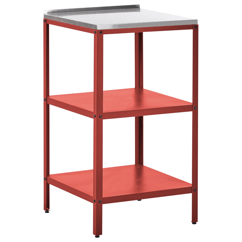 3-delt utekjøkken med vask Vilama Stål - Rød/Sølv - Hage - Griller - Utekjøkken - Komplette utekjøkken