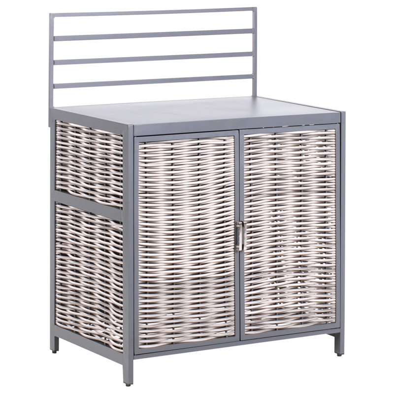 4-delt utekjøkken med vask Mirador kunstrotting - Grå/Beige - Hage - Griller - Utekjøkken - Komplette utekjøkken