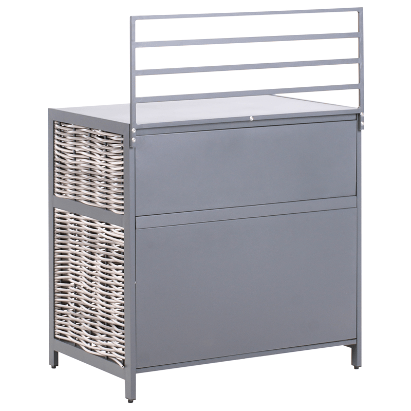 4-delt utekjøkken med vask Mirador kunstrotting - Grå/Beige - Hage - Griller - Utekjøkken - Komplette utekjøkken