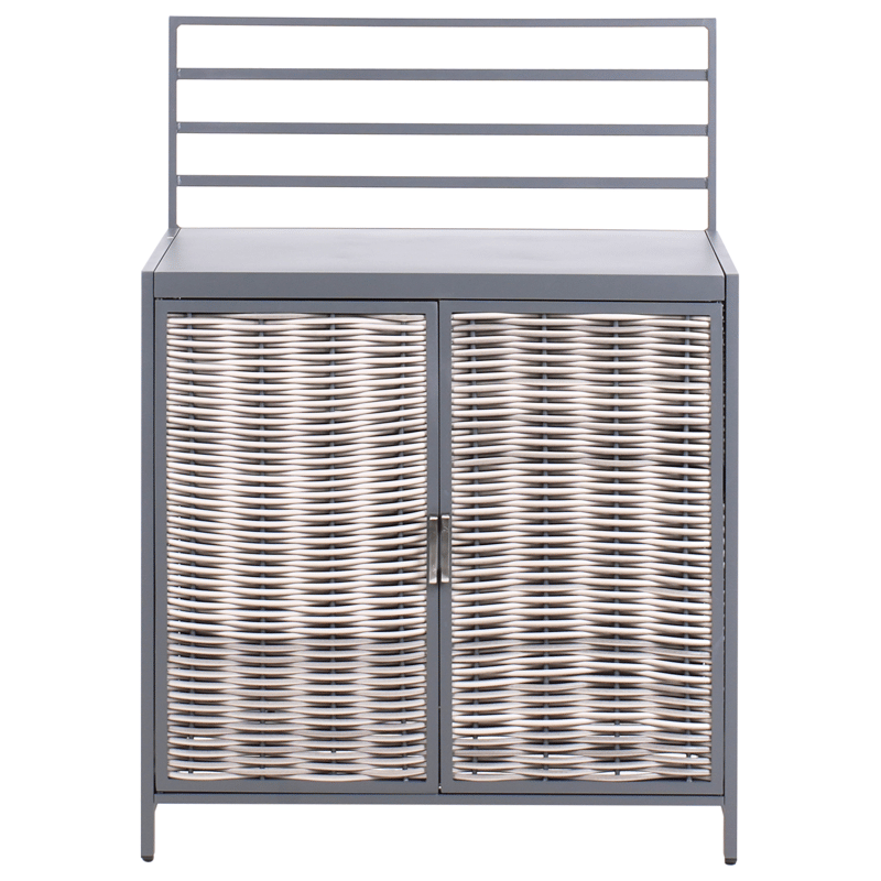 4-delt utekjøkken med vask Mirador kunstrotting - Grå/Beige - Hage - Griller - Utekjøkken - Komplette utekjøkken