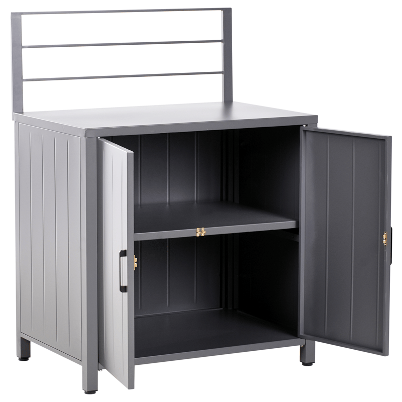 4-delt utekjøkken med vask Viggiano - Grå - Hage - Griller - Utekjøkken - Komplette utekjøkken