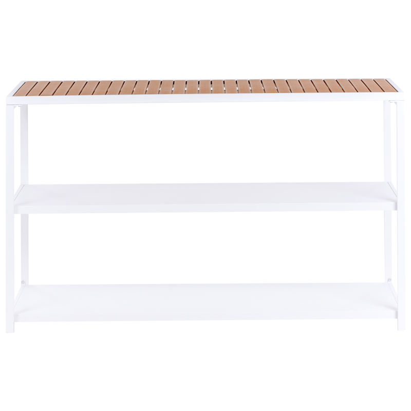 Kjøkkenøy for utendørsbruk Avetrana Stål - Hvit/Brun - Hage - Griller - Utekjøkken - Komplette utekjøkken