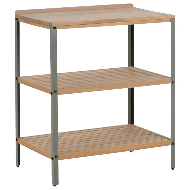 Kjøkkenøy for utendørsbruk Ivrea akasietre, Brun/grå