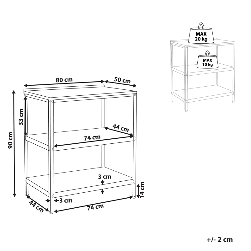 Kjøkkenøy for utendørsbruk Vilama - Rød/Sølv - Hage - Griller - Utekjøkken - Komplette utekjøkken