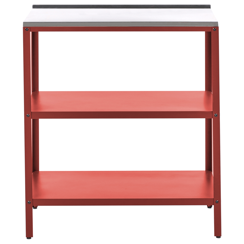 Kjøkkenøy for utendørsbruk Vilama - Rød/Sølv - Hage - Griller - Utekjøkken - Komplette utekjøkken