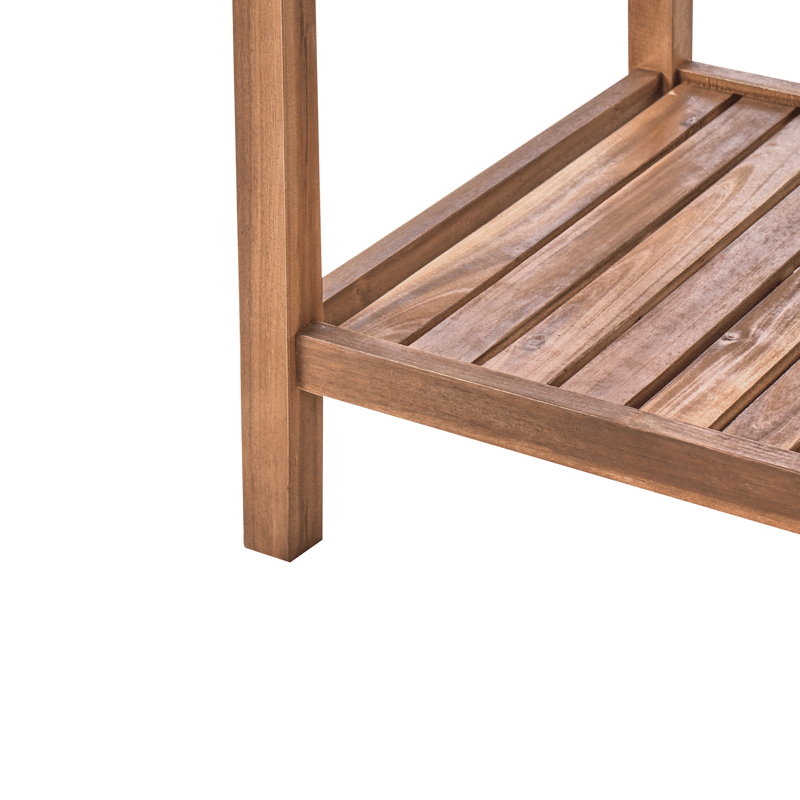 Kjøkkenøy med vask for utendørsbruk Brucoli akasietre - Brun/grå/svart/sølv - Hage - Griller - Utekjøkken - Komplette utekjøkken