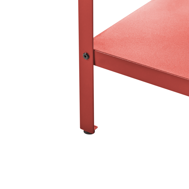 Kjøkkenøy med vask for utendørsbruk Vilama - Rød/Sølv - Hage - Griller - Utekjøkken - Komplette utekjøkken