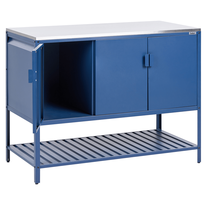 Kjøkkenskap for utendørsbruk Maenza Stål - Blå/Sølv - Hage - Griller - Utekjøkken - Komplette utekjøkken