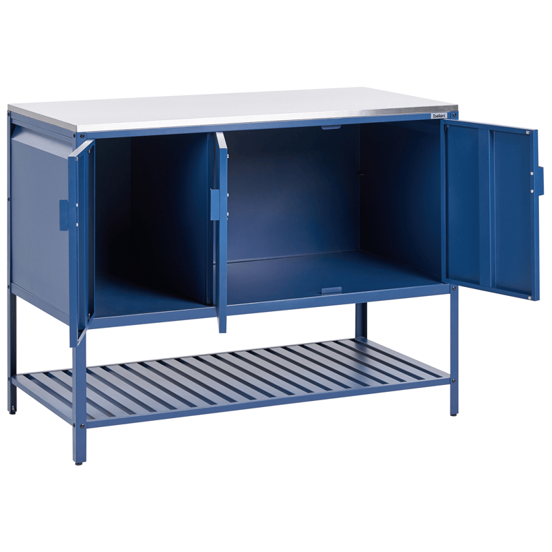 Kjøkkenskap for utendørsbruk Maenza Stål - Blå/Sølv - Hage - Griller - Utekjøkken - Komplette utekjøkken