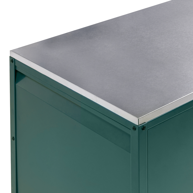 Kjøkkenskap for utendørsbruk Maenza Stål - Grønn/Sølv - Hage - Griller - Utekjøkken - Komplette utekjøkken