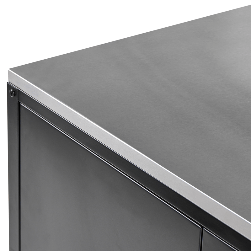 Kjøkkenskap for utendørsbruk Maenza Stål - Svart/sølv - Hage - Griller - Utekjøkken - Komplette utekjøkken