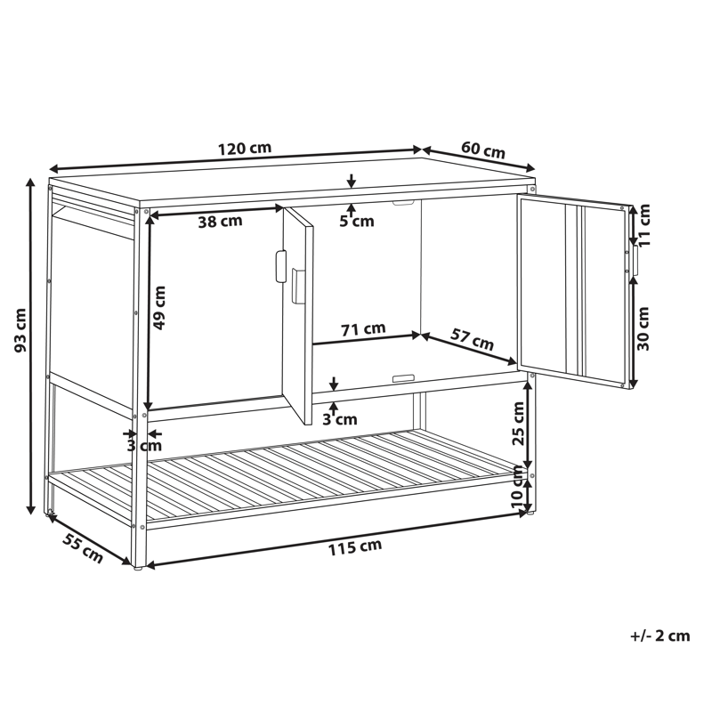 Kjøkkenskap for utendørsbruk Maenza Stål - Svart/sølv - Hage - Griller - Utekjøkken - Komplette utekjøkken