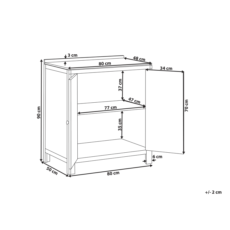 Kjøkkenskap for utendørsbruk Venosa akasietre 50x80 cm - Brun - Hage - Griller - Utekjøkken - Komplette utekjøkken