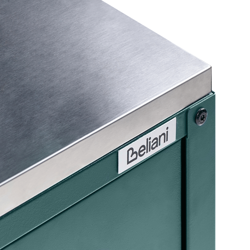 Kjøkkenskap med vask for utendørsbruk Maenza Stål - Grønn/Svart - Hage - Griller - Utekjøkken - Komplette utekjøkken