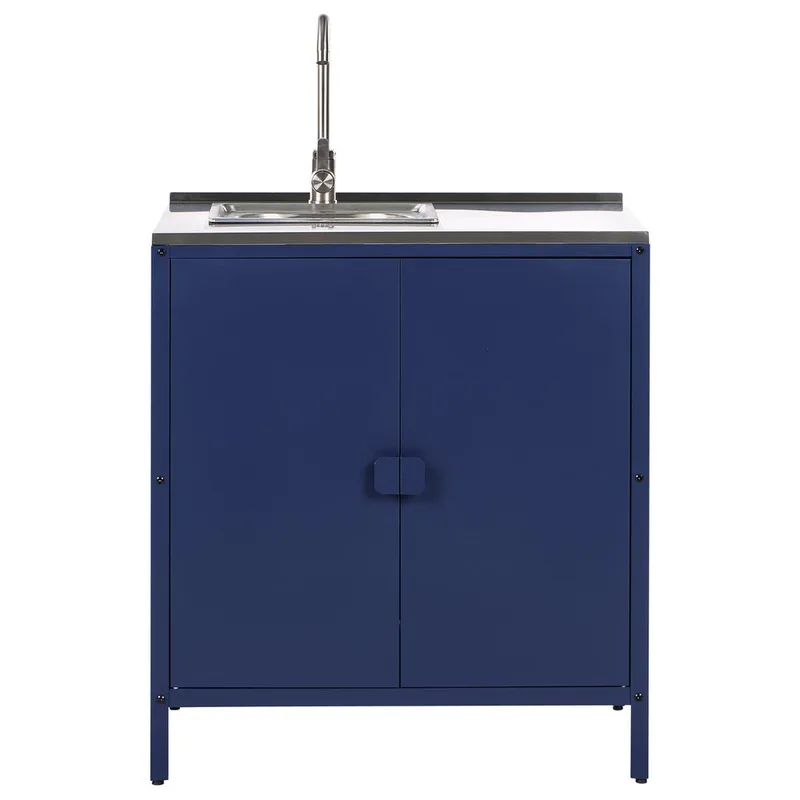 Kjøkkenskap med vask Vilama - Blå, S ølv - Hage - Griller - Utekjøkken - Komplette utekjøkken