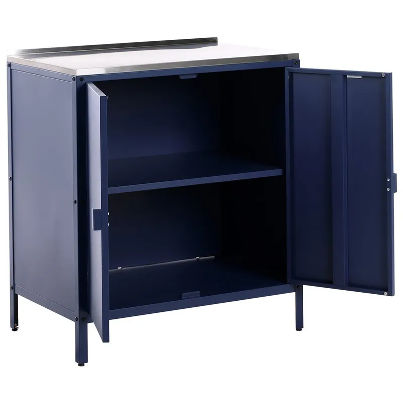 Kjøkkenskap Vilama - Blå, Sølv - Hage - Griller - Utekjøkken - Komplette utekjøkken