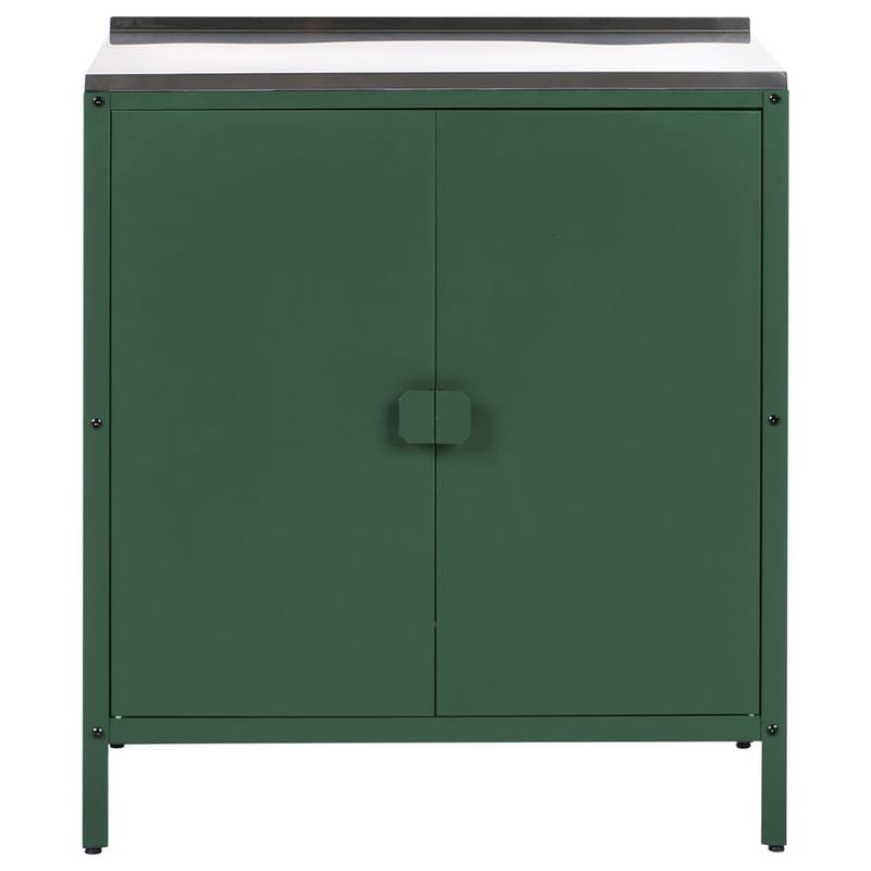 Kjøkkenskap Vilama - Grønn, Sølv - Hage - Griller - Utekjøkken - Komplette utekjøkken