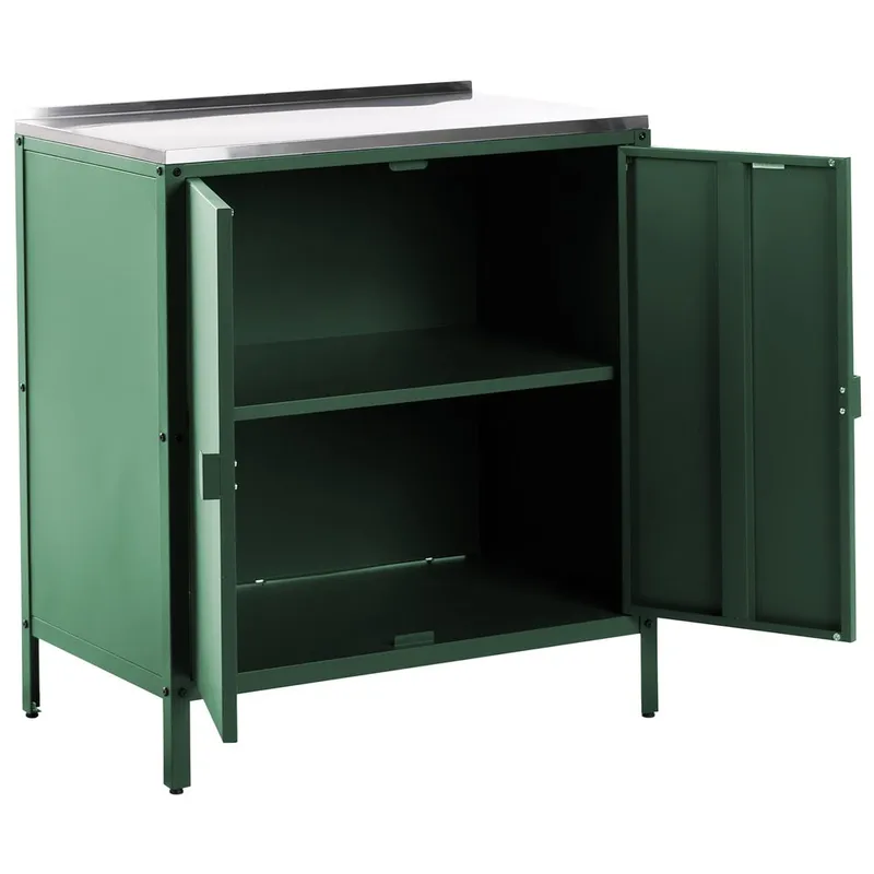 Kjøkkenskap Vilama - Grønn, Sølv - Hage - Griller - Utekjøkken - Komplette utekjøkken