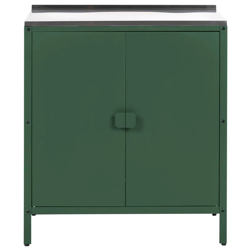 Kjøkkenskap Vilama - Grønn, Sølv - Hage - Griller - Utekjøkken - Komplette utekjøkken