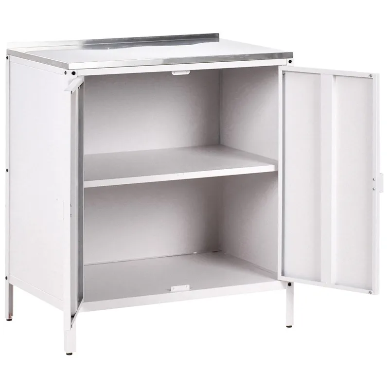 Kjøkkenskap Vilama - Hvit, Sølv - Hage - Griller - Utekjøkken - Komplette utekjøkken