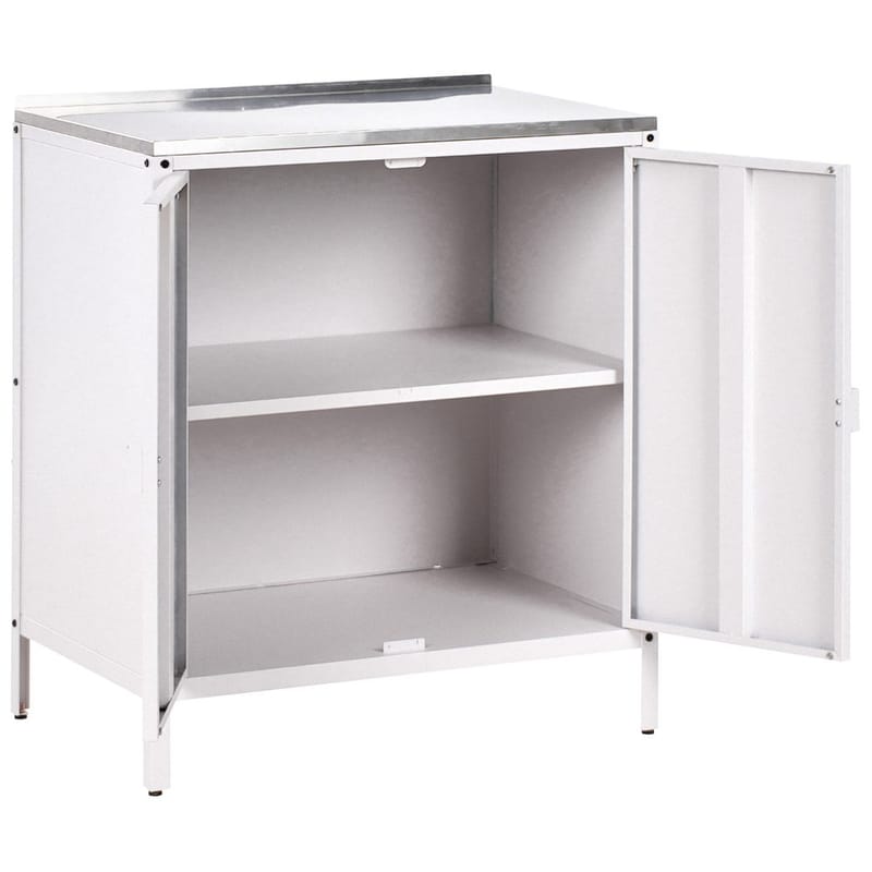 Kjøkkenskap Vilama - Hvit, Sølv - Hage - Griller - Utekjøkken - Komplette utekjøkken