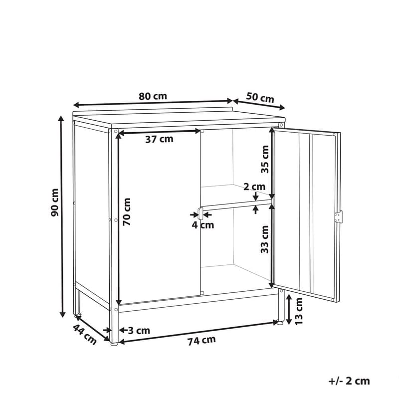 Kjøkkenskap Vilama - Hvit, Sølv - Hage - Griller - Utekjøkken - Komplette utekjøkken