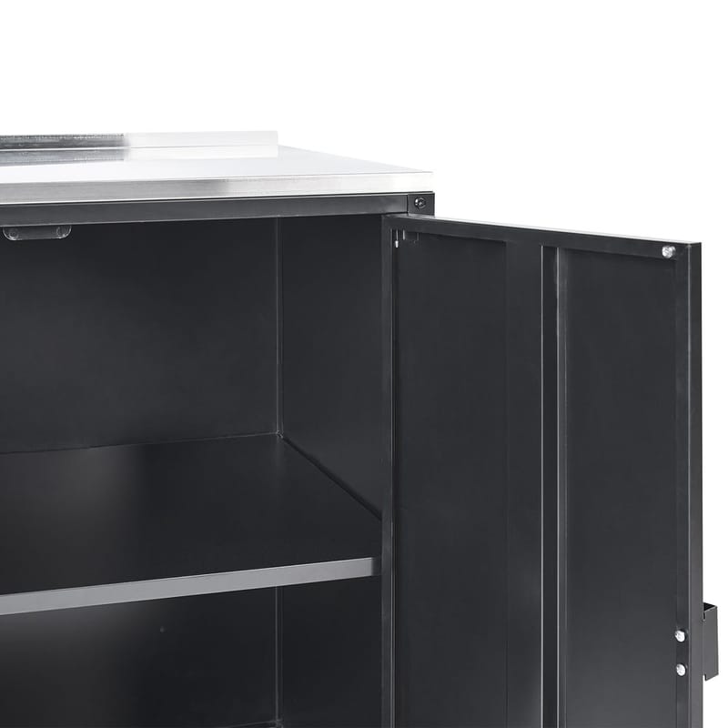 Kjøkkenskap Vilama - Svart, Sølv - Hage - Griller - Utekjøkken - Komplette utekjøkken