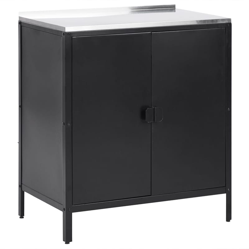 Kjøkkenskap Vilama - Svart, Sølv - Hage - Griller - Utekjøkken - Komplette utekjøkken