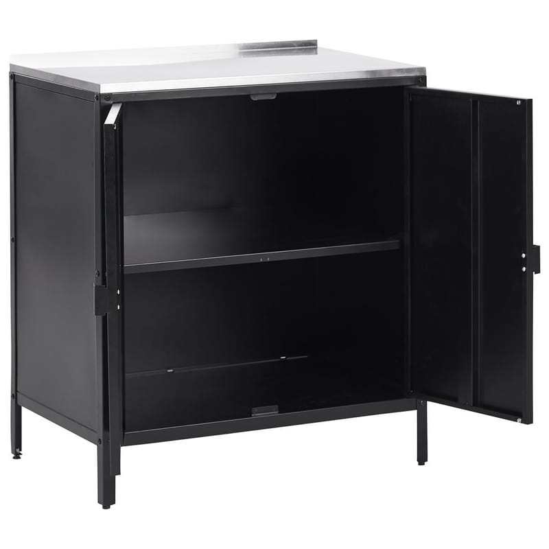 Kjøkkenskap Vilama - Svart, Sølv - Hage - Griller - Utekjøkken - Komplette utekjøkken