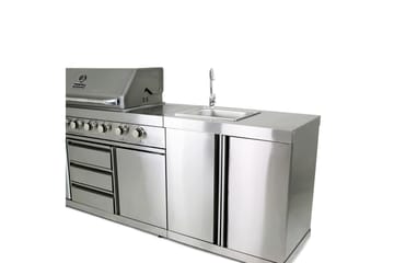 Miami Kjøleskap til gassgrill Sølv - Metalcraft - Hage - Griller - Utekjøkken - Komplette utekjøkken