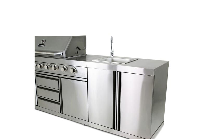 Miami Kjøleskap til gassgrill Sølv - Metalcraft - Hage - Griller - Utekjøkken - Komplette utekjøkken