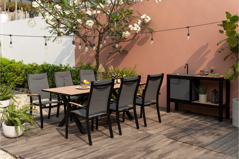 Panama Utendørskjøkken uten grill 132x48 cm Svart - Lifestyle Garden - Hage - Griller - Utekjøkken - Komplette utekjøkken