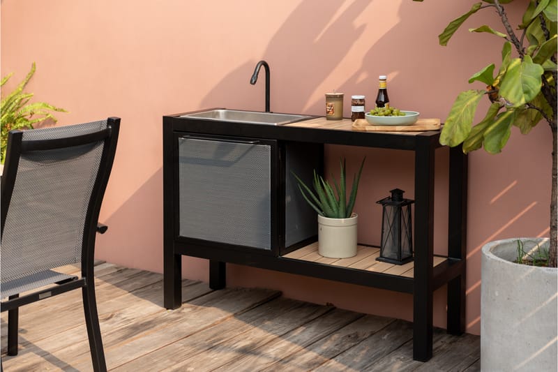 Panama Utendørskjøkken uten grill 132x48 cm Svart - Lifestyle Garden - Hage - Griller - Utekjøkken - Komplette utekjøkken
