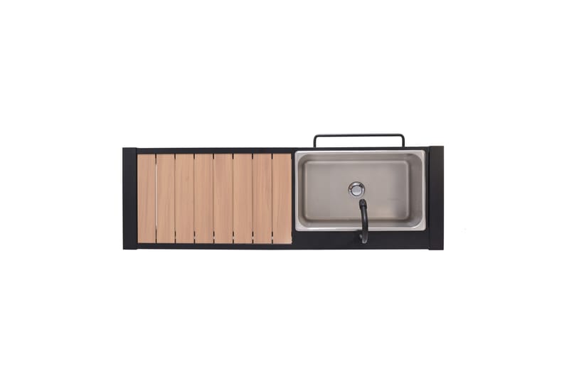 Panama Utendørskjøkken uten grill 132x48 cm Svart - Lifestyle Garden - Hage - Griller - Utekjøkken - Komplette utekjøkken