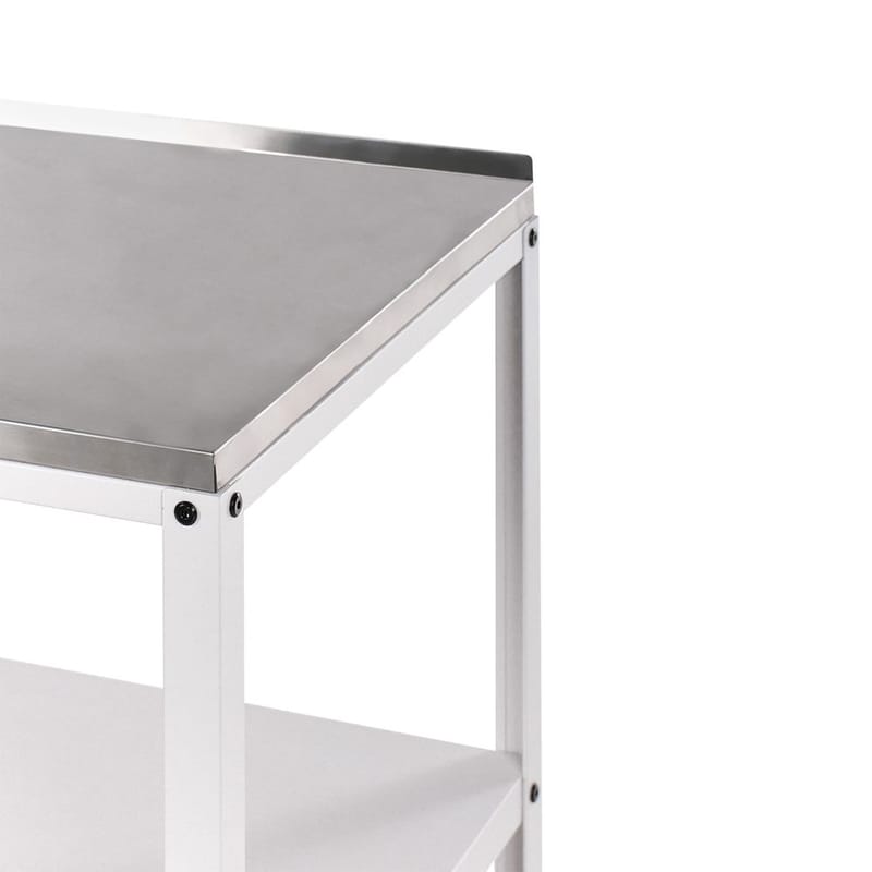 Liten kjøkkenøy Vilama - Hvit, Sølv - Hage - Griller - Utekjøkken - Komplette utekjøkken