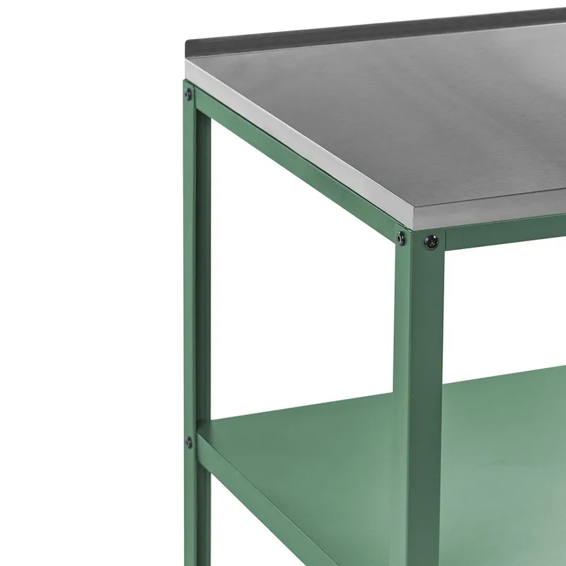 Stor kjøkkenøy Vilama - Grønn, Sølv - Hage - Griller - Utekjøkken - Komplette utekjøkken