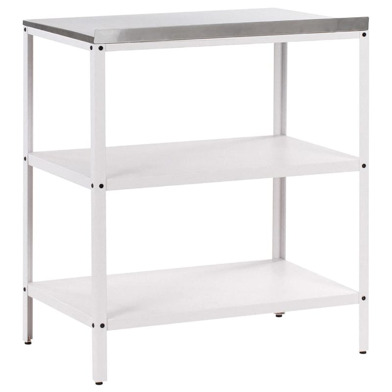 Stor kjøkkenøy Vilama - Hvit, Sølv - Hage - Griller - Utekjøkken - Komplette utekjøkken