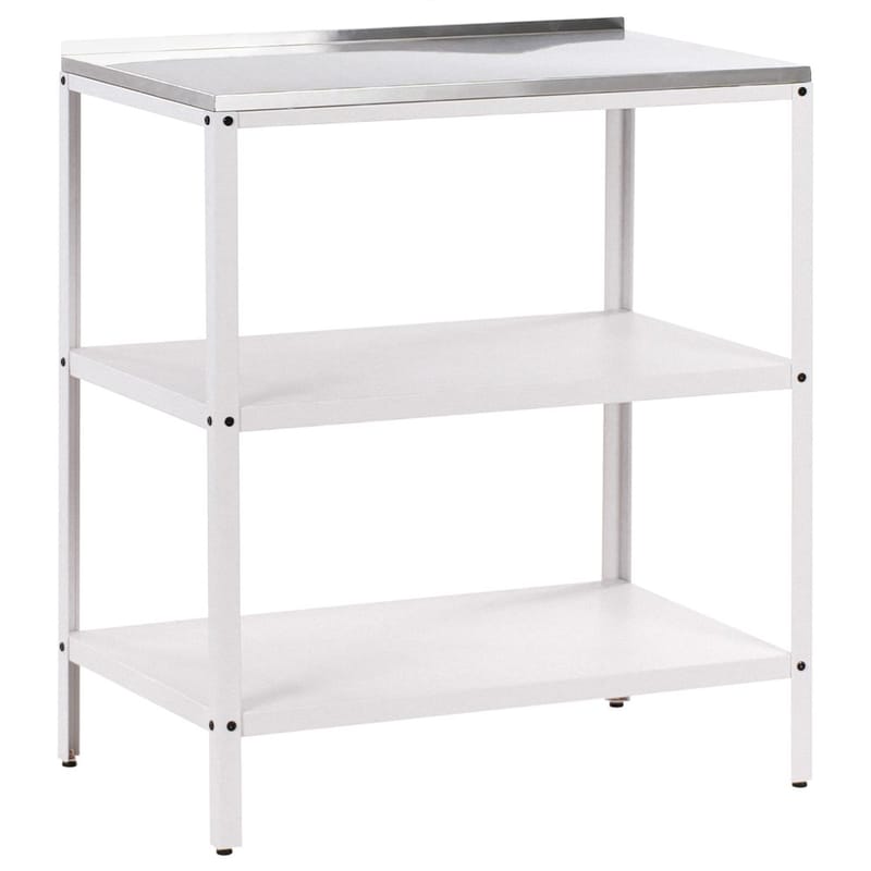 Stor kjøkkenøy Vilama - Hvit, Sølv - Hage - Griller - Utekjøkken - Komplette utekjøkken